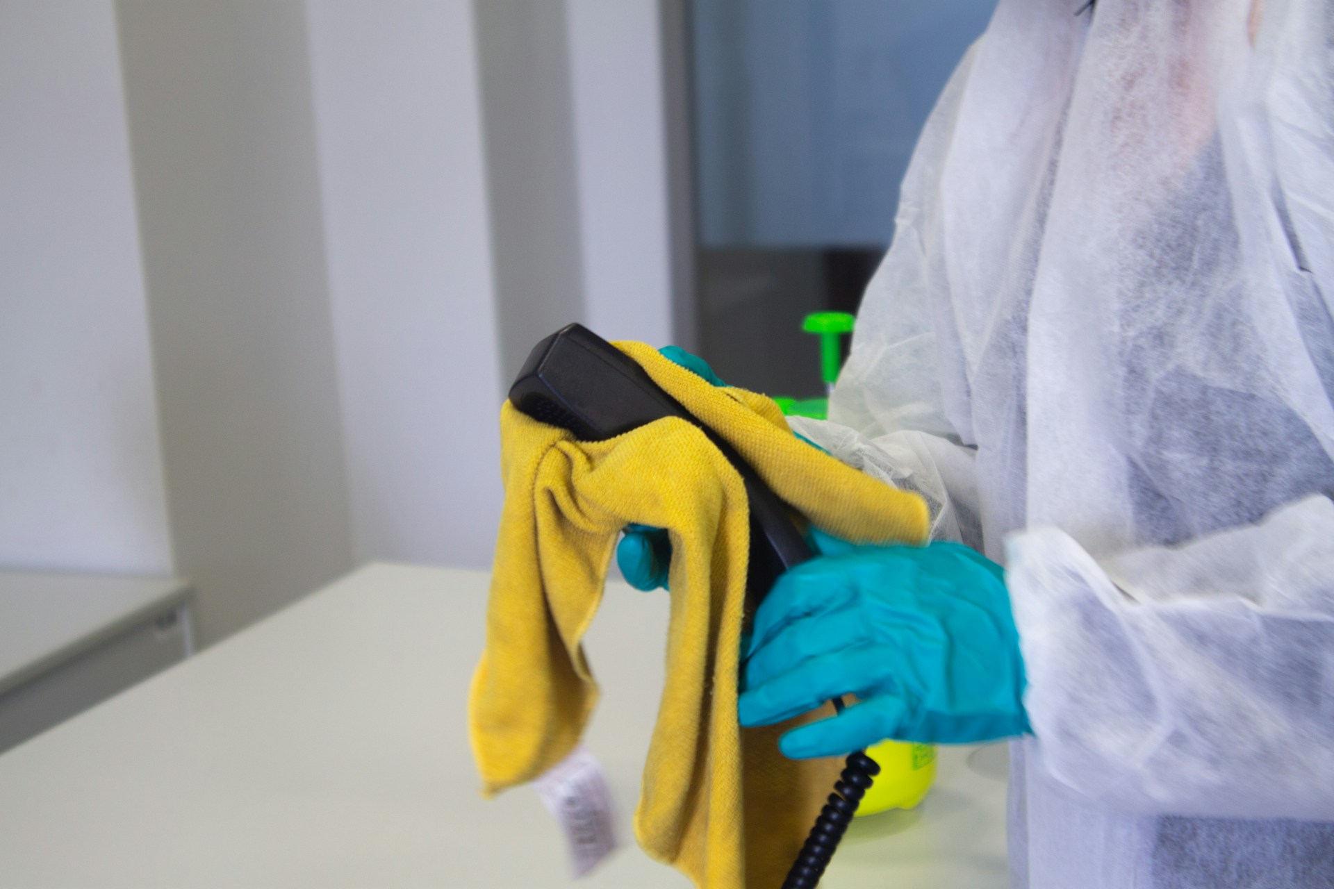 
      Person cleaning